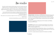Screenshot der Seite „about“ die in kurzen Texten das Studio und die beiden Architekt:innen vorstellt