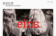 Ansicht der Startseite der Website