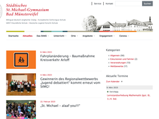 Die Unterseite &bdquo;Aktuelles&ldquo; listet chronologisch die letzten Ank&uuml;ndigungen auf. Die Ansicht kann nach Kategorien gefiltert werden und zeigt einen Kalender an.